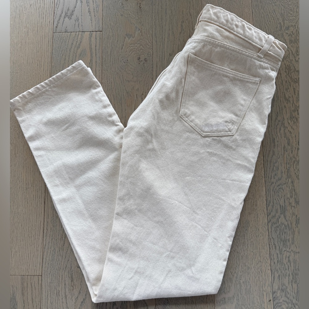 Djerf Avenue - Relaxed Cream Jeans - 27 - Tall